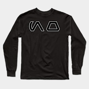 NO (Aurebesh) - Black Long Sleeve T-Shirt